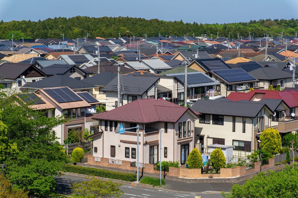 緑豊かな公園が近くにある住宅街