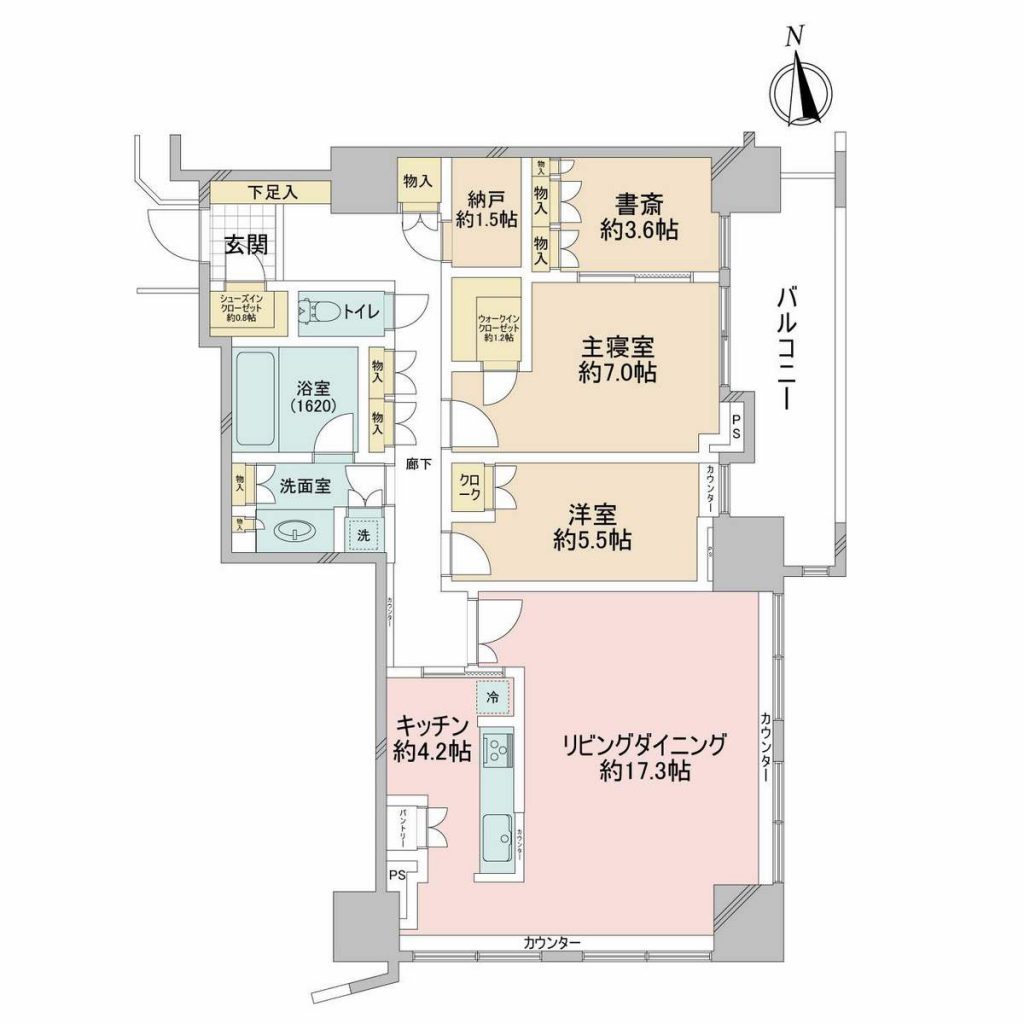 ザ・パークタワー東京サウスの間取り